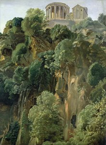 Chrám Vesty a Sibyl v Tivoli, 1834 (olej na papíře na desce)